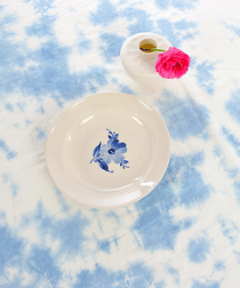 Natural dyed indigo (table cloth)